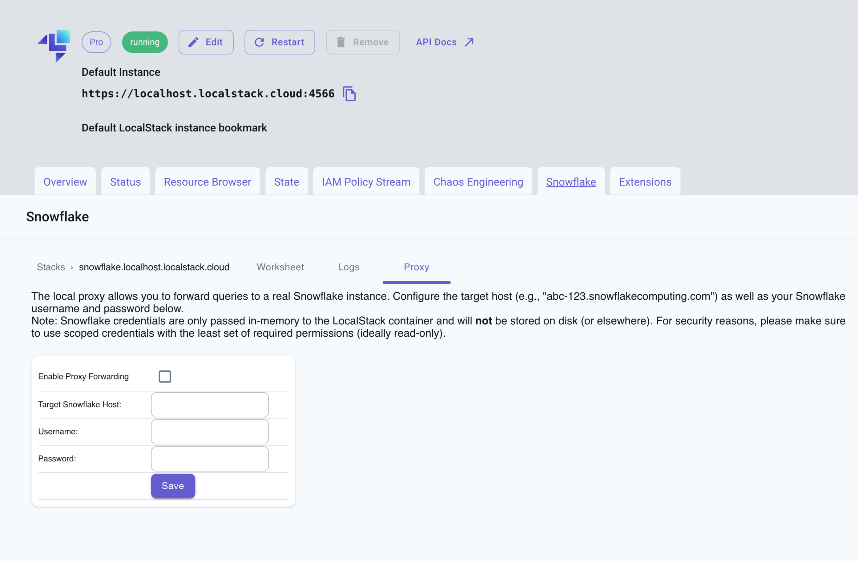Forward queries to a real Snowflake instance